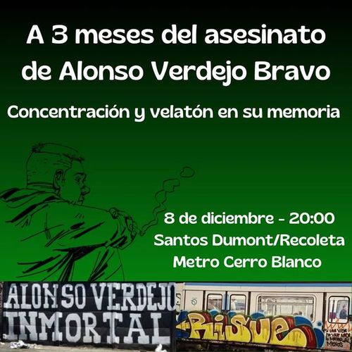 Concentración y velatón en memoria de Alonso Verdejo