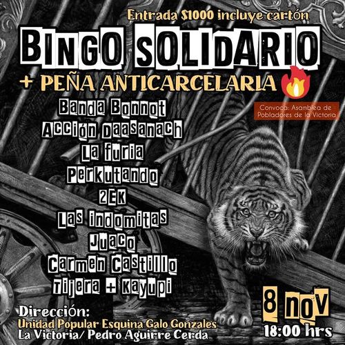 Bingo Solidario + Peña Anticarcelaria