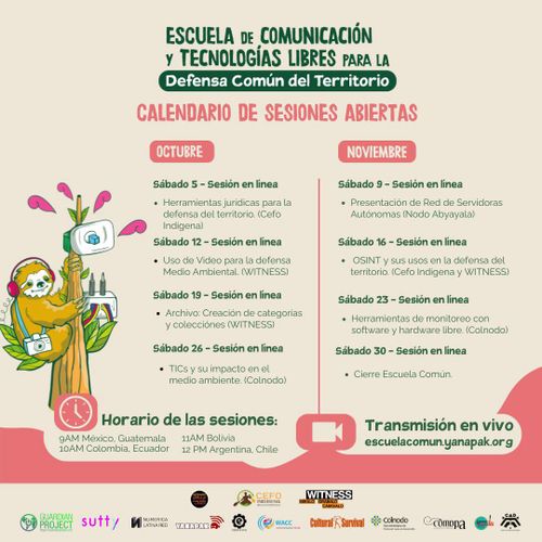 Escuela de comunicación y tecnologías libres para la defensa común del territorio